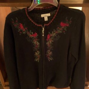 Warm and Pretty Women’s Christmas Sweater with Zip Closure